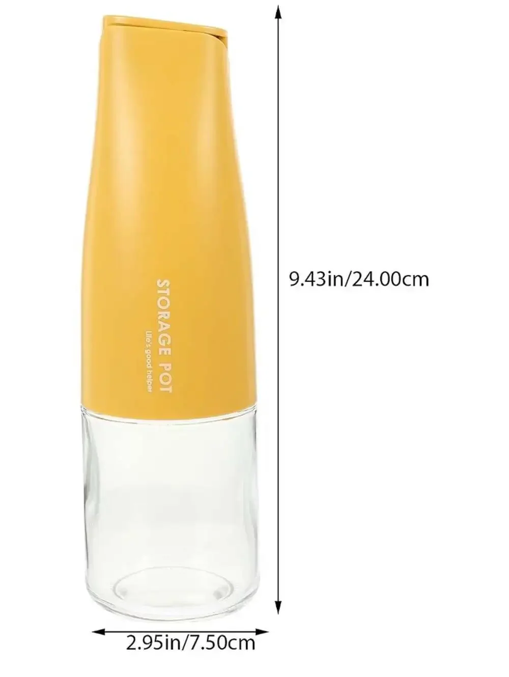 Glass Oil Dispenser 17 oz Capacity Glass with Automatic Flip Lid Non-Leak